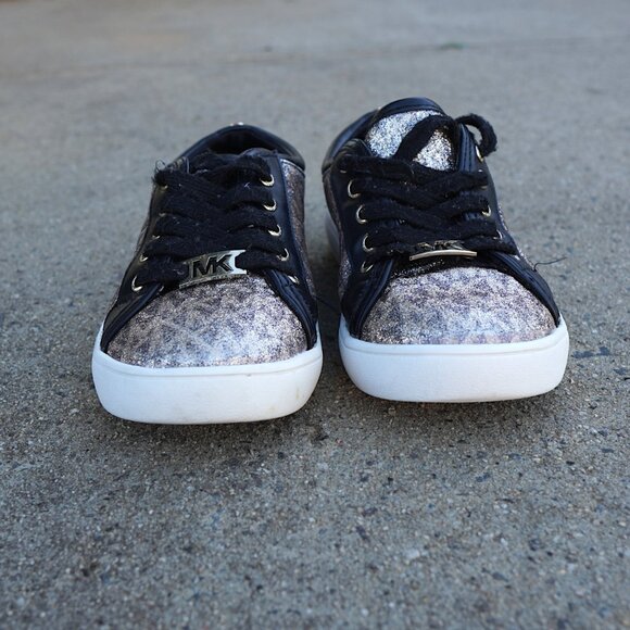 Michael Kors MK Glitter Logo Low Top Sneakers Youth 1 - Picture 3 of 9